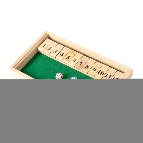 Schließen Sie das Box-Spiel | Double-Shutter-Spiel aus Holz | Shut The Box Würfel-Brettspiel für Kinder und Erwachsene, Holzbrettspiel, intelligentes Spiel Lernen von Generic