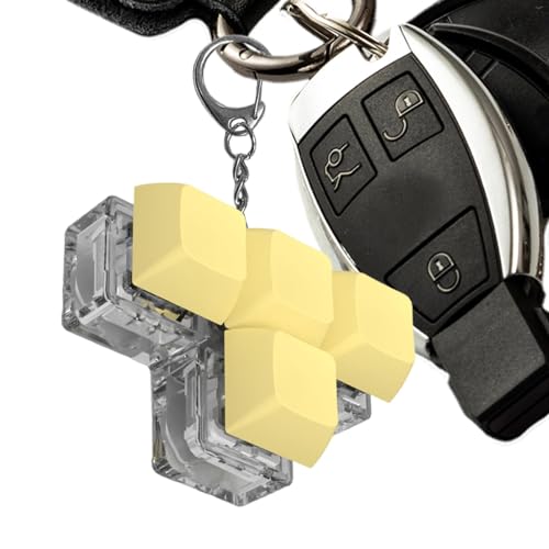 Schlüsselanhänger mit Clicker für Fidget-Tastatur, Spielzeug mit Clicker für Tastatur, leuchtendes Spielzeug mit 4 Schlüsseln, sensorisches Spielzeug, beruhigendes Spielzeug mit Finger und Knopf Schlüsselanhänger mit Clicker für Fidget-Tastatur, Spielzeug mit Clicker für Tastatur, leuchtendes Spielzeug mit 4 Schlüsseln, sensorisches Spielzeug, beruhigendes Spielzeug mit Finger und Knopf von Generic