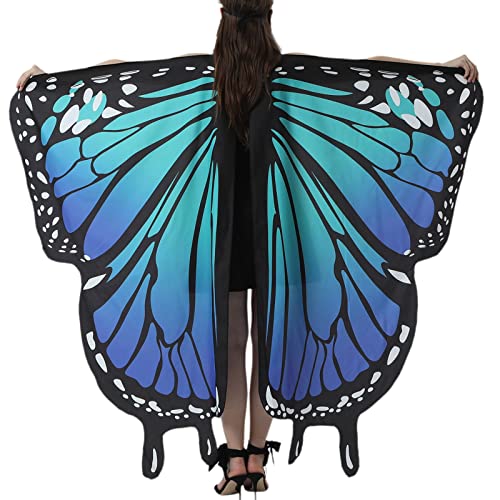 Schmetterling KostüM Damen - Schmetterling Umhang Damen Karneval KostüM Damen Schmetterling FlüGel Schmetterlingsumhang FaschingskostüMe FüR Erwachsene Frauen Mottoparty von Generic