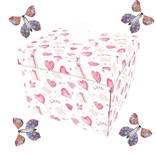 Schmetterlingsbox zum Geburtstag, Schmetterlingsbox, vielseitig einsetzbar, Schmetterlingsbox, niedlich, tragbar, explosive Box für den Abschluss Schmetterlingsbox zum Geburtstag, Schmetterlingsbox, vielseitig einsetzbar, Schmetterlingsbox, niedlich, tragbar, explosive Box für den Abschluss von Generic