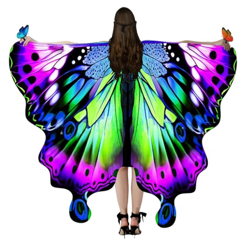 Schmetterlingsflügel Schal Kostüm Feenflügel Elegant Damen Halloween Umhang Schmetterling Umhang Mehrzweck Wiederverwendbar für Frauen Mädchen Schmetterlingsflügel Schal Kostüm Feenflügel Elegant Damen Halloween Umhang Schmetterling Umhang Mehrzweck Wiederverwendbar für Frauen Mädchen von Generic
