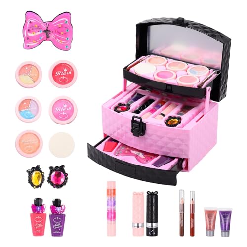 Schminke Spielzeug Verkleidungsspielzeug - Künstliche Prinzessin Kosmetik mit Etui - Lernspielzeug für Zuhause, Kindergarten, Gastgeschenke, frühes Lernzentrum, die Schminke Spielzeug Verkleidungsspielzeug - Künstliche Prinzessin Kosmetik mit Etui - Lernspielzeug für Zuhause, Kindergarten, Gastgeschenke, frühes Lernzentrum, die von Generic