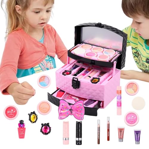 Schminkspielzeug für kleine Mädchen, mit Tragetasche, zum Spielen von Schönheitsspielzeug, Lernspielzeug für Zuhause, Kindergarten, Partygeschenke, Apr-Zentrum von Generic