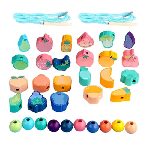 Schnürperlen - Leuchtende Schnürperlen für Kunst und Handwerk, kreatives Spielen | Perfekt für die Feinmotorik von Kindern, zur Schmuckherstellung, Perlenset c Schnürperlen - Leuchtende Schnürperlen für Kunst und Handwerk, kreatives Spielen | Perfekt für die Feinmotorik von Kindern, zur Schmuckherstellung, Perlenset c von Generic