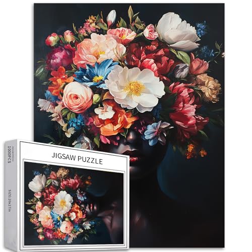 Schöne weibliche Blumen, 1000-teiliges Puzzle für Erwachsene, Blumen, weibliches Puzzle, bunte DIY-Puzzles für Heimdekoration, Geschenke, Familienpuzzle, perfekt für Spieleabende, 50,8 x 68,9 cm Schöne weibliche Blumen, 1000-teiliges Puzzle für Erwachsene, Blumen, weibliches Puzzle, bunte DIY-Puzzles für Heimdekoration, Geschenke, Familienpuzzle, perfekt für Spieleabende, 50,8 x 68,9 cm von Generic