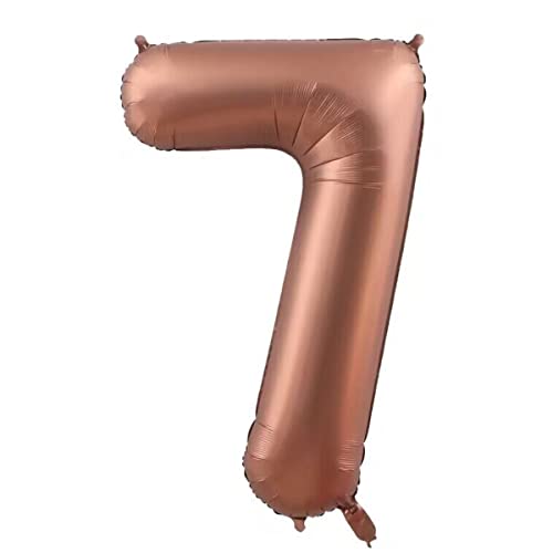 Schokolade Luftballon Zahl Zahlenballon Zahlenluftballons Folienluftballon Geburtstagszahlen Zahlen 100cm 40zol Helium Ballons Nummer Ballon Groß Riesen Zahlen Luftballon Deko (Chocolate-7) von Generic