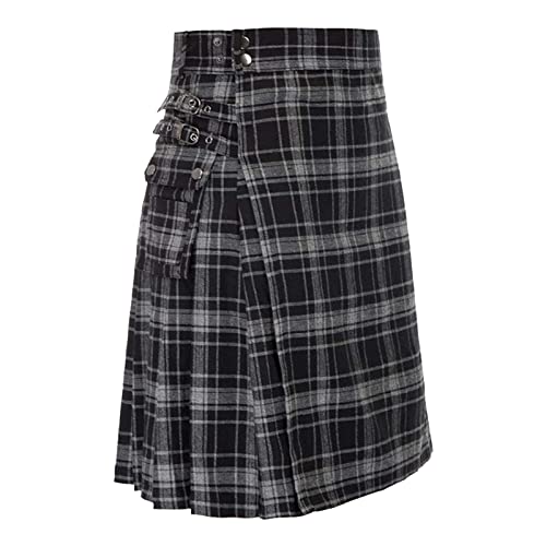 Schottischer Kilt Herren Kariertem Mittelalterliche Schottland Faltenröcke Klassischer Schnitt Schottischer Kilt Regular Streetwear Herren Scottish Skirt Punk Atmungsaktive Schottischer Kilt Herren Kariertem Mittelalterliche Schottland Faltenröcke Klassischer Schnitt Schottischer Kilt Regular Streetwear Herren Scottish Skirt Punk Atmungsaktive von Generic