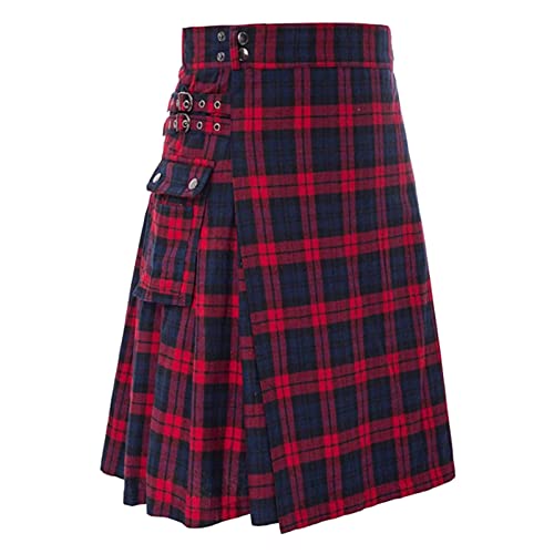 Schottischer Kilt Herren Kariertem Mittelalterliche Schottland Faltenröcke Klassischer Schnitt Schottischer Kilt Regular Streetwear Herren Scottish Skirt Punk Atmungsaktive Schottischer Kilt Herren Kariertem Mittelalterliche Schottland Faltenröcke Klassischer Schnitt Schottischer Kilt Regular Streetwear Herren Scottish Skirt Punk Atmungsaktive von Generic