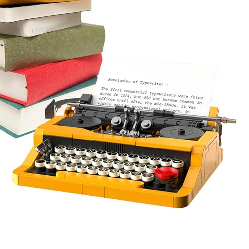 Schreibmaschinen-Bausatz – Schreibmaschinen-Baustein-Set, Spielzeugmodell, Retro-Schreibmaschine, Modell von Generic