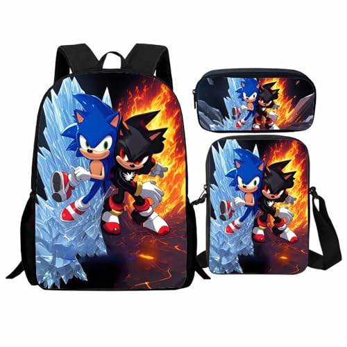 Schüler Schultasche Set, Cartoon Rucksack geeignet für Grund- und Sekundarschüler(D) von Generic