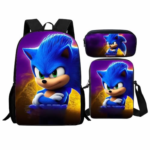 Schüler Schultasche Set, Cartoon Rucksack geeignet für Grund- und Sekundarschüler(L) von Generic
