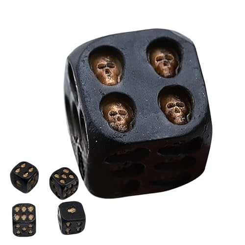 Schwarze Schädelwürfel,1/5 STK Totenkopf Würfel Würfel Würfel Halloween Würfel - Skeleton Dice Scary Novelty Dekorative Ornamente, Innovative Gothic Skull Dice Horror Tischdekorationen Schwarze Schädelwürfel,1/5 STK Totenkopf Würfel Würfel Würfel Halloween Würfel - Skeleton Dice Scary Novelty Dekorative Ornamente, Innovative Gothic Skull Dice Horror Tischdekorationen von Generic