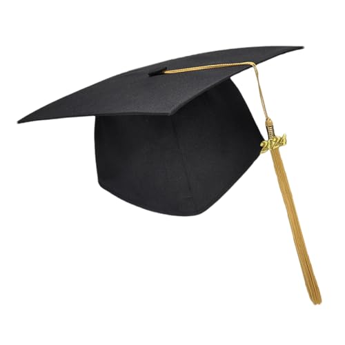 Schwarzer Abschlusshut | Matter Abschluss Hut mit 2024 Quaste - Unisex Graduation Hut, Foto Requisiten für Erwachsene High School und Bachelor Master Schwarzer Abschlusshut | Matter Abschluss Hut mit 2024 Quaste - Unisex Graduation Hut, Foto Requisiten für Erwachsene High School und Bachelor Master von Generic