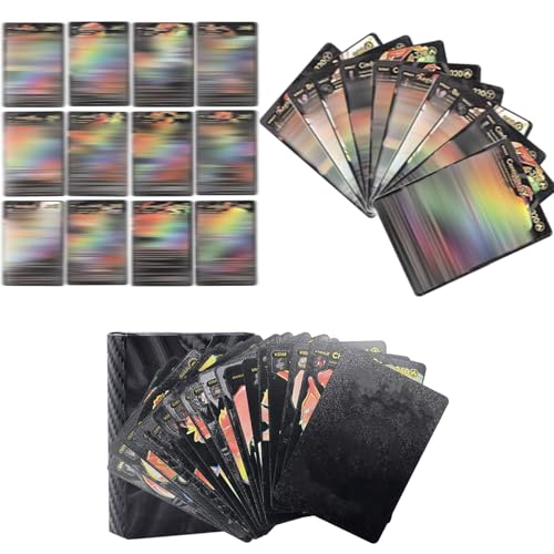 Schwarzes Gold Karten 55 Stück Schwarzes Gold Vmax Karten Seltene Sammel Karten Set,Anime Card,Seltene Karte ohne Wiederholung Schwarzes Gold Karten 55 Stück Schwarzes Gold Vmax Karten Seltene Sammel Karten Set,Anime Card,Seltene Karte ohne Wiederholung von Generic