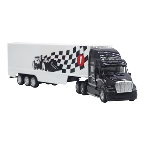 Schwerlasttransporter im Container-LKW-Stil Legierung im Maßstab 1:48 mit Sound- Lichteffekten (Stanzmodell) Vzm512 (A, 34.5x5x7.5cm) von Generic