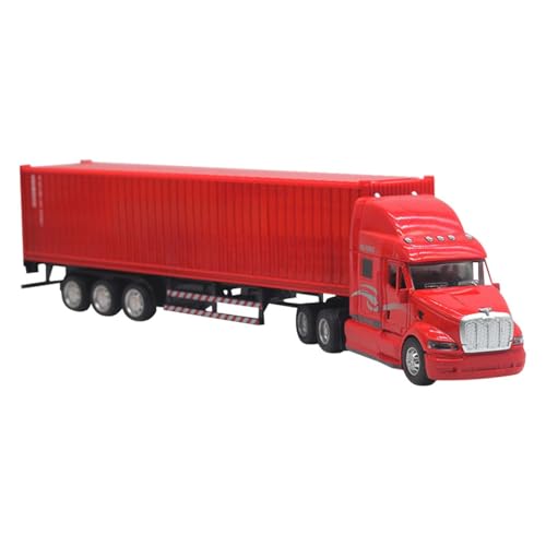 Schwerlasttransporter im Container-LKW-Stil Legierung im Maßstab 1:48 mit Sound- Lichteffekten (Stanzmodell) Vzm512 (C, 34.5x5x7.5cm) von Generic