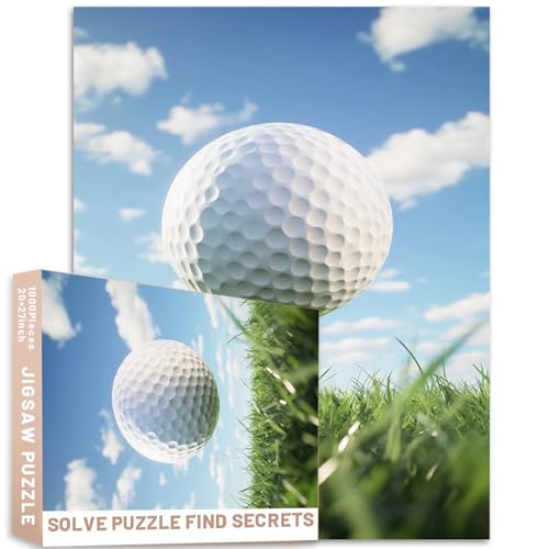 Schwimmender Golfball, klarer Himmel, Puzzle, 1000 Teile, 68,6 x 50,8 cm, Motiv: Sonnentag, bunt, DIY-Puzzles für Heimdekoration, Geschenke, Familienpuzzle, perfekt für Spieleabende Schwimmender Golfball, klarer Himmel, Puzzle, 1000 Teile, 68,6 x 50,8 cm, Motiv: Sonnentag, bunt, DIY-Puzzles für Heimdekoration, Geschenke, Familienpuzzle, perfekt für Spieleabende von Generic