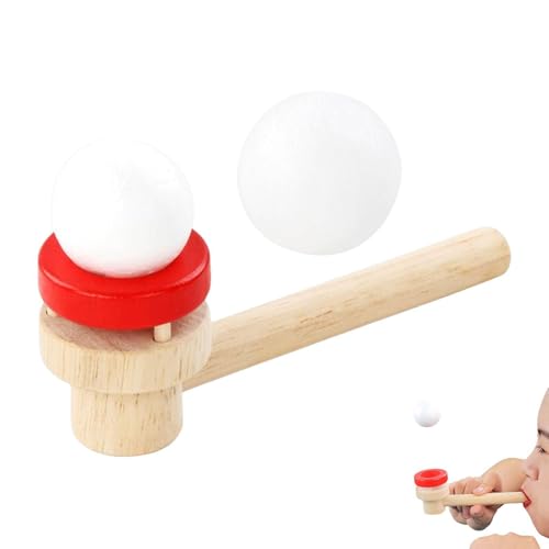 Schwimmendes Spielzeug mit Blasball - Holzspiele Schwimmende Bälle mit Pfeife Balance-Pustspielzeug, Schwimmender Ball mit Pfeife | Pal blasendes Spielzeug von Generic