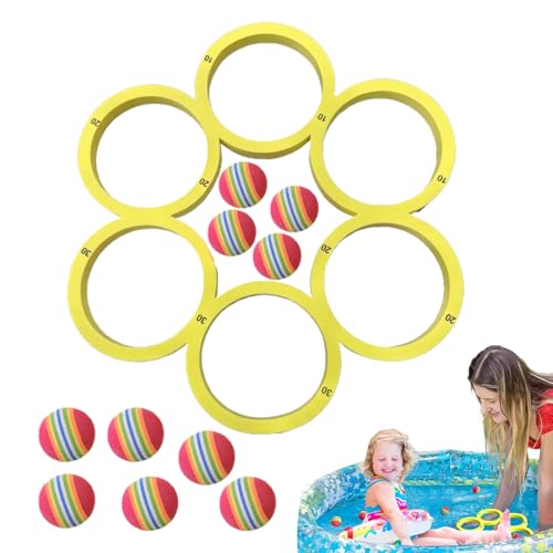 Schwimmendes Wurfspielzeug für Schwimmbad, Wassersportbälle für Kinder - Buntes und leichtes Set für Spiele im Freien und Familienaktivitäten von Generic