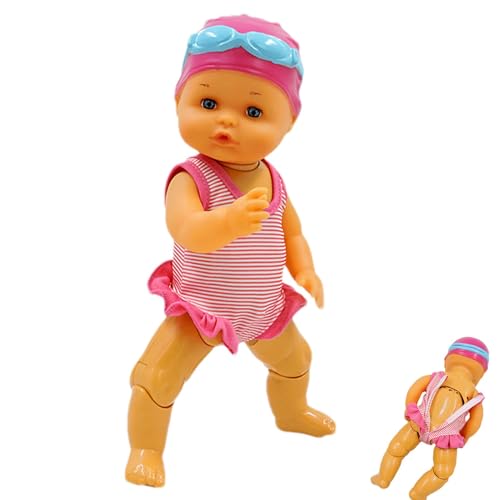 Schwimmerpuppe, wasserdichte Schwimmpuppe | Wasserpuppe Kinder Elektrisches Stundenlange immersiv | Elektrische Wasserpuppe, motorisierte Schwimmpuppe, lustige elektrische Schwimmpuppe, für Outdoor-Ak von Generic