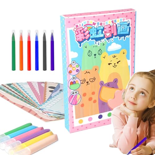 Scratch Notebook – 35 Stück Arc-en- Art Kids Buch Scratch | Kreatives Pad Arbeit Scrack Pad, Sticker Stater Doodle Drawing Notebook für Kinder, Familie, Haus, Urlaub, Nouv Scratch Notebook – 35 Stück Arc-en- Art Kids Buch Scratch | Kreatives Pad Arbeit Scrack Pad, Sticker Stater Doodle Drawing Notebook für Kinder, Familie, Haus, Urlaub, Nouv von Generic