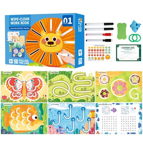 Scribble Smart Activity Workbook - Interaktives effektives Lernbuch | Wiederverwendbares Schreiben und Zeichnungspraxis für Kleinkinder, Kinder und Kinder im Vorschulalter, ed von Generic