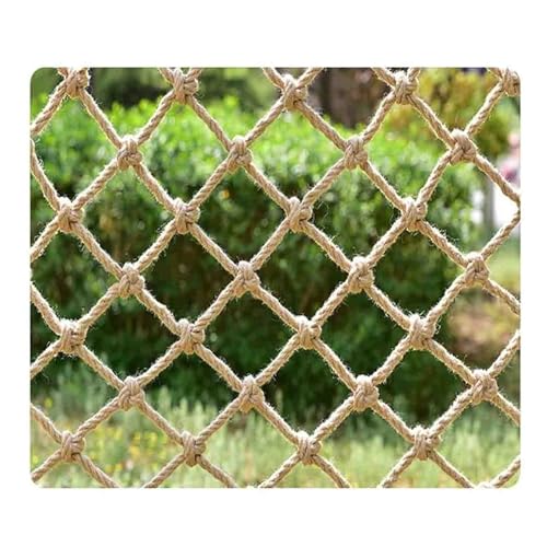 Seilkletternetz für Kinder Draussen Dekoratives Jute-Hanf-Netz, Gartenschutznetz Sicherheitstreppe Anti-Fall-Netz(8mm*20cm,1x6m) von Generic