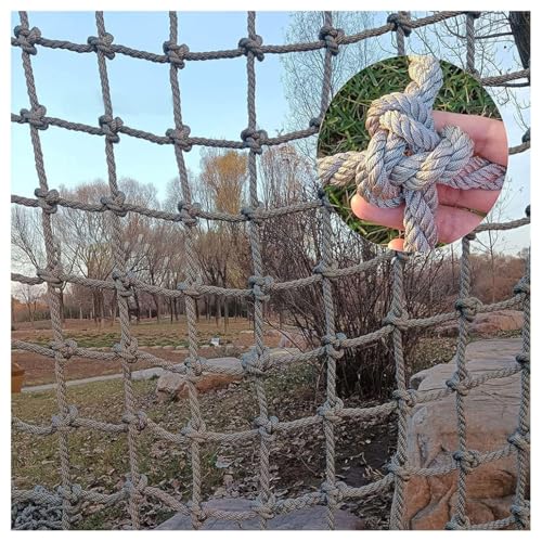Seilnetz Klettern Anti-Wear Nylon Kinder Erwachsene Kletternetz Rock Spielplatz Baumnetz Outdoor-Netze Für Mesh Indoor Woven Rope Outdoor Net Decking(10mm*10cm,2X4m/6.6X13.12ft) von Generic