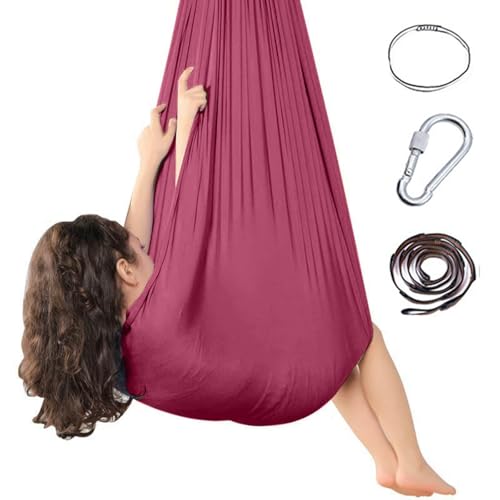 Generic Sensorische Ganzkörper Socken für Autismus, Sensorische Vertikaltuch, Dehnbar Atmungsaktiv, Stretchy Sensory Body Sox Zur Stressreduktion Bei Mit Autismus (Wein, 280x150cm) von Generic