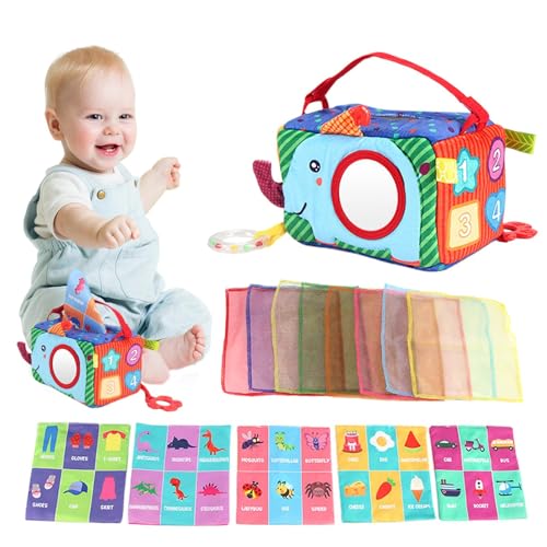 Sensorische quadratische Box für Kinder – Box für Kinder mit sensorischem Lernspielzeug | Tragbares Seidenpapier Spielzeug für die frühkindliche Kindheit für Kinder Sensorische quadratische Box für Kinder – Box für Kinder mit sensorischem Lernspielzeug | Tragbares Seidenpapier Spielzeug für die frühkindliche Kindheit für Kinder von Generic