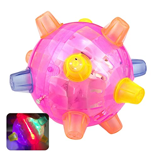 Sensorischer Ball zum Beleuchten des springenden Balls | Katzenspielzeug mit hüpfendem Ball | Led blinkende Hundebälle | Leuchtender Springender Ball, Tanzender Ball mit Musik, LED- für Kinder von Generic