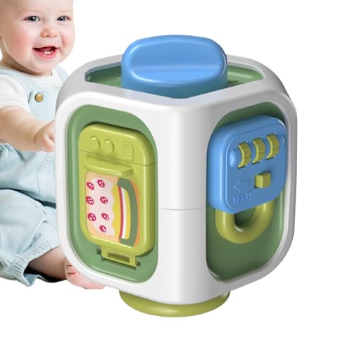 Sensorischer Würfel – Lernspielzeug mit Fidget-Funktionen, buntes interaktives Design | Stimuliert die Motorik während des täglichen Spiels von Kleinkindern, ideal mit B von Generic