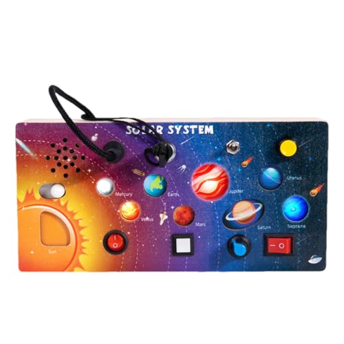 Sensorisches Lernbrett | Sensorische Tafel aus Holz auf den Planeten – LED-Lichtkontrolle, wissenschaftliches Lernspiel, strahlende räumliche Motive, Entwicklung der Feinmotorik Sensorisches Lernbrett | Sensorische Tafel aus Holz auf den Planeten – LED-Lichtkontrolle, wissenschaftliches Lernspiel, strahlende räumliche Motive, Entwicklung der Feinmotorik von Generic