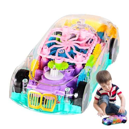Sensorisches Spielzeug, transparent, für Auto, transparentes Licht, Beleuchtung, Musikeffekte, Prinzip des Autos, pädagogisches Spielzeug, lustiges Lernspielzeug, Elektroauto von Generic