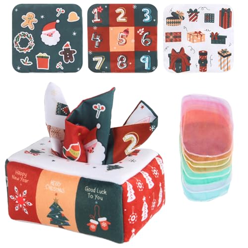 Sensorisches Tissue -Box -Spielzeug - Bildungsmontessori Spielzeug Für Babys 12-24 Monate | Entwicklungsstamm -Lernspielzeug Für Kinder Im Vorschulalter, Weiches Babygeschenk Für 1 -jährige Und Sensorisches Tissue -Box -Spielzeug - Bildungsmontessori Spielzeug Für Babys 12-24 Monate | Entwicklungsstamm -Lernspielzeug Für Kinder Im Vorschulalter, Weiches Babygeschenk Für 1 -jährige Und von Generic