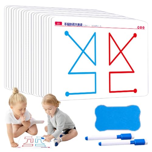 Set Von Gehirntrainingskarten, Set Von Hirntrainingskarten Für Kinder | Gehirntraining Memory Card 20 Räume -Main -ind -Coordinationskarte, Motr von Generic