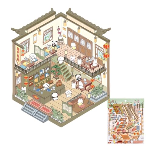 Set mit Aufkleber-Szenen, Hausaufkleber, handgefertigte Hausaufkleber, Cartoon-Aufkleber für Zimmer, pädagogisches Spielzeug, Miniatur-Aufkleber-Szene, wasserdicht, P Set mit Aufkleber-Szenen, Hausaufkleber, handgefertigte Hausaufkleber, Cartoon-Aufkleber für Zimmer, pädagogisches Spielzeug, Miniatur-Aufkleber-Szene, wasserdicht, P von Generic