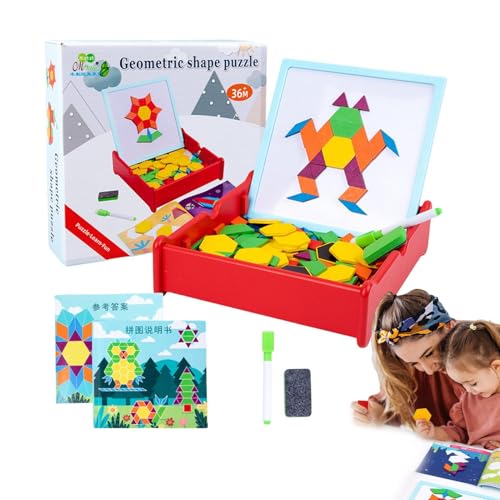 Set mit Motivblöcken aus Holz, Motivblöcke, pädagogisches Tangram | lustiges Lernspielzeug für 3 Jahre und älter, Tangram-Puzzle-Set mit geometrischen Formen Set mit Motivblöcken aus Holz, Motivblöcke, pädagogisches Tangram | lustiges Lernspielzeug für 3 Jahre und älter, Tangram-Puzzle-Set mit geometrischen Formen von Generic
