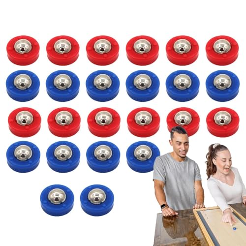 Shuffleboard Pucks - Shuffleboard Curling Accessoires, Shuffle Board Rollers Set | Tabletop -Geräte -Walzen Set, Kompakte Shuffleboard -Ersatzkinder, Tragbare 24 Teile Shuffleboard Games Pucks von Generic