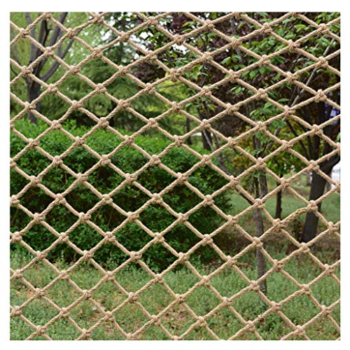 Sicherheitsnetz Outdoor-Seilnetz, Sicherheits-Hanf-Seilnetz Für Kinder, Dekoratives Jute-Hanf-Netz Für Den Garten(4mm*12cm,2x5m) von Generic