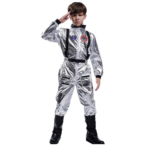 Silber Astronaut Kostüm Kinder - Weltall Kostüm Kinder Unisex Cosmonauten Mit Brillen Jumpsuit Space Piloten Mondkostüm Weltraum Abenteuer Spacewalk Uutfit Spacewalk Outfit Für Halloween & Karneval Silber Astronaut Kostüm Kinder - Weltall Kostüm Kinder Unisex Cosmonauten Mit Brillen Jumpsuit Space Piloten Mondkostüm Weltraum Abenteuer Spacewalk Uutfit Spacewalk Outfit Für Halloween & Karneval von Generic