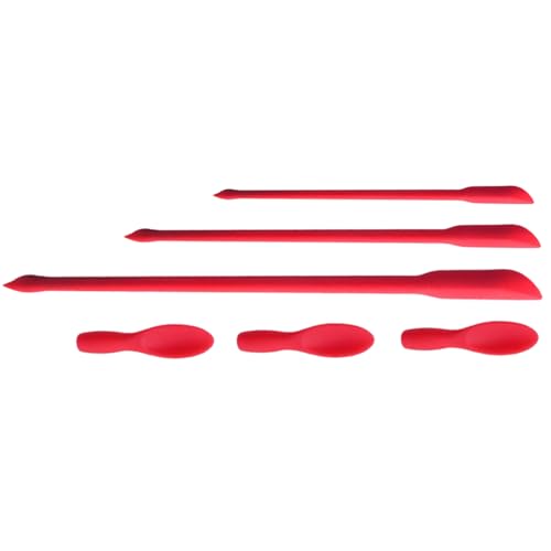 Silikonspatel Set - kleines Glas Spatel, langlebige Zwei -Seiten -Mini -Silikonspatel | Hitzebeständiger flexibler Kochlöffel, Mini -Spatel für Make -up, wiederverwendbares Dünnglas -Schaber, Schönhei von Generic
