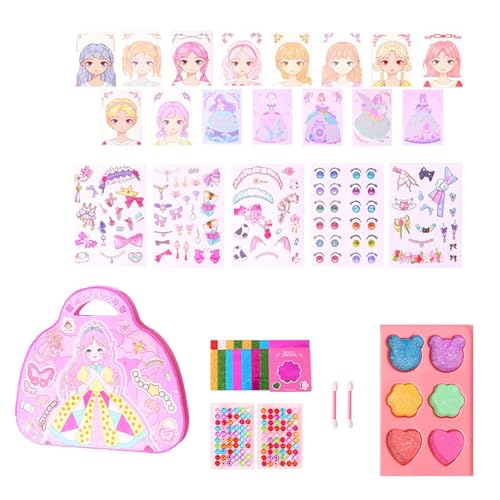 Simulations-Make-up-Set, Make-up-Spielzeug, Cartoon-Kosmetik-Set für Mädchen, niedliches Make-up-Set für Kinder, Kostüm-Set für Kinder von Generic