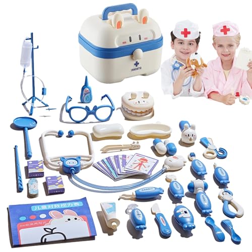 Simulationsdoktor-Set – Arzt-Ausbildungs-Set für Kinder, Spielzeug-Chirurgisches Set | Doktor-Set für Koffer, Beleuchtung und Sound für Geburtstage von Generic