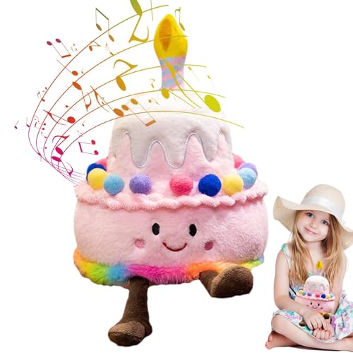 Singende Geburtstagstorte, Plüsch-Kuchen, Musikspielzeug für Mädchen, musikalisches Plüschtier, in Form eines kleinen Kuchens, Lied zum Geburtstag, P Singende Geburtstagstorte, Plüsch-Kuchen, Musikspielzeug für Mädchen, musikalisches Plüschtier, in Form eines kleinen Kuchens, Lied zum Geburtstag, P von Generic