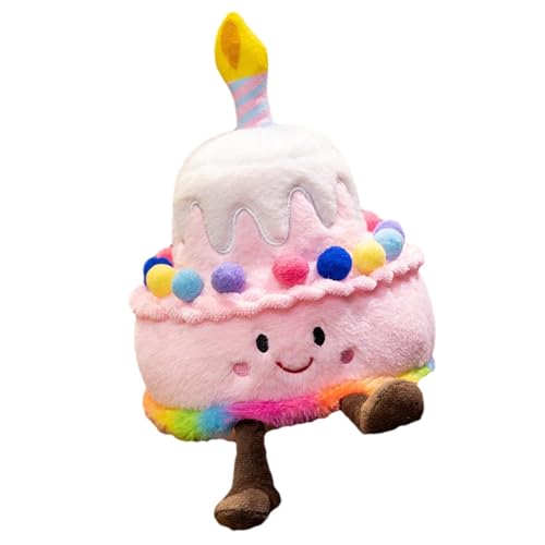 Singende Plüschstorte - Musikspielzeug für Geburtstagskuchen mit Kerzen, Kuchenform Puppe | Plüsch-Gesangskissen, Happy Birthday Melodica Lied für Mädchen, r Singende Plüschstorte - Musikspielzeug für Geburtstagskuchen mit Kerzen, Kuchenform Puppe | Plüsch-Gesangskissen, Happy Birthday Melodica Lied für Mädchen, r von Generic