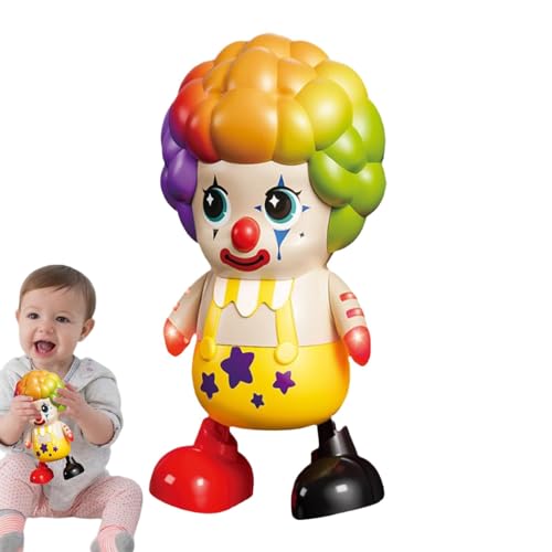 Singender Clown, elektrischer Clown | Musikspielzeug,Walking Table Clown mit Licht für die Montessori-STEM-Vorschule, Logikspiel für die -Intelligenz-STEM-Vorschulerziehung von Generic