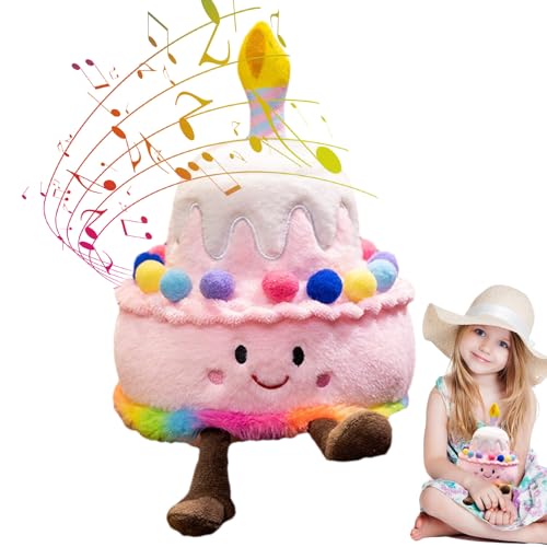 Singender Geburtstagskuchen,Singender Plüschkuchen - Kuchen-Musik-Puppe,Musikalisches Happy Birthday-Lied, singendes Plüschtierkissen, kleines kuchenförmiges Plüschtier für und MädchenHappy Bir Singender Geburtstagskuchen,Singender Plüschkuchen - Kuchen-Musik-Puppe,Musikalisches Happy Birthday-Lied, singendes Plüschtierkissen, kleines kuchenförmiges Plüschtier für und MädchenHappy Bir von Generic