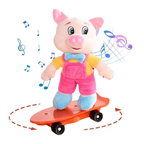 Singendes Skateboard-Tier, Plüschspielzeug für Kinder, elektrisches Skateboard-Spielzeug aus Plüsch, singendes Kinderspielzeug Skateboard Tier für Jungen, Mädchen, Singendes Skateboard-Tier, Plüschspielzeug für Kinder, elektrisches Skateboard-Spielzeug aus Plüsch, singendes Kinderspielzeug Skateboard Tier für Jungen, Mädchen, von Generic