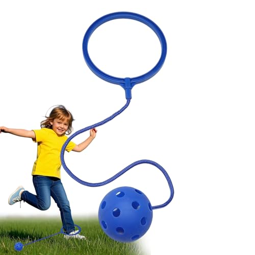 Single Skip Ball, Skipits for Kids, Springring Rotary Swing Single-Bein in verschiedenen Farben, Outdoor Übung Skipping Spielzeug Koordination Fitness Outdoor Sports Ball von Generic